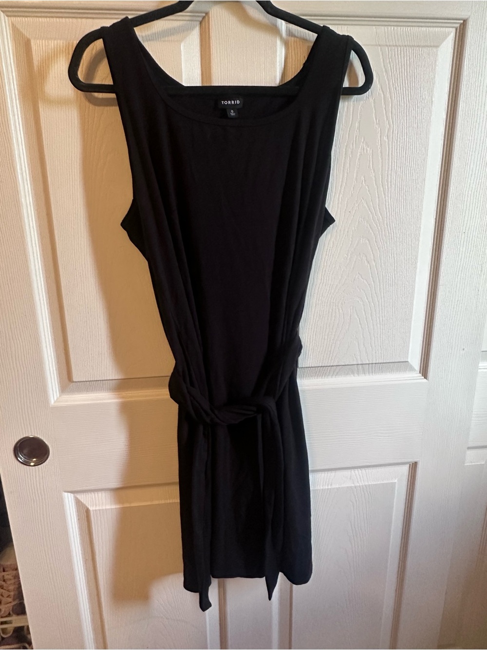 torrid Black Sleeveless Tie-Front Mini Dress